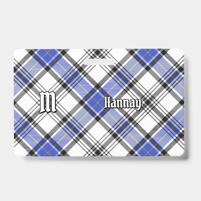 Tarjeta De Identificación Clan Hannay Tartan (Parte frontal)