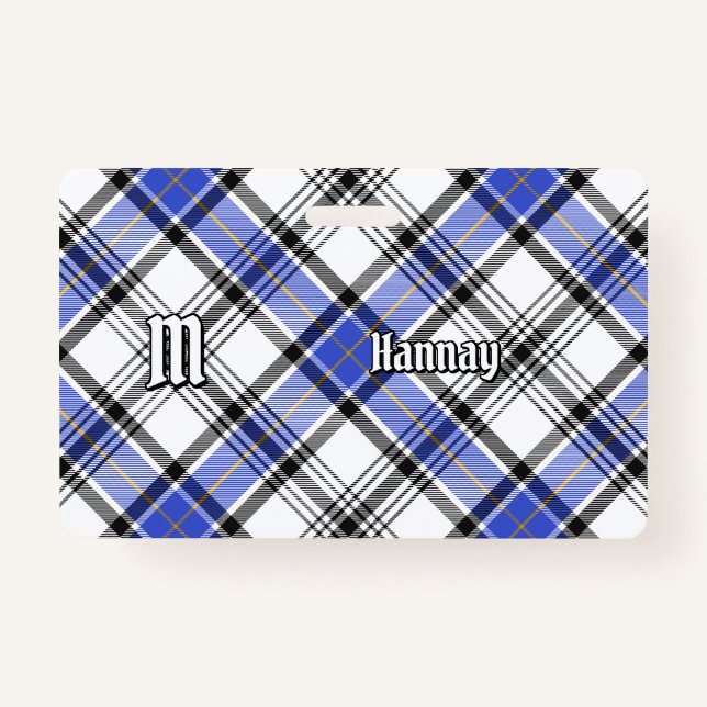 Tarjeta De Identificación Clan Hannay Tartan (Anverso)