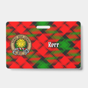 Tarjeta De Identificación Clan Kerr Escudo por Tartán