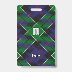 Tarjeta De Identificación Clan Leslie Hunting Tartán