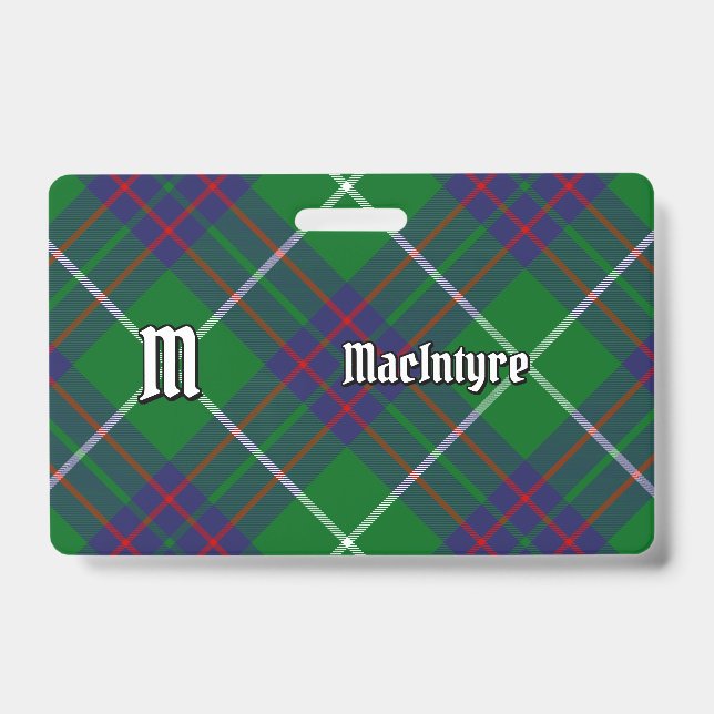 Tarjeta De Identificación Clan MacIntyre Hunting Tartan (Front)