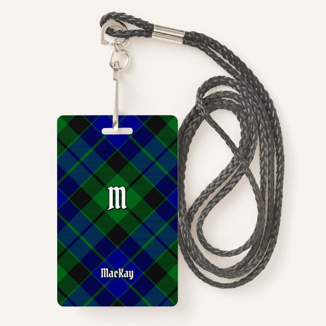 Tarjeta De Identificación Clan MacKay Tartan (Anverso son cordón)