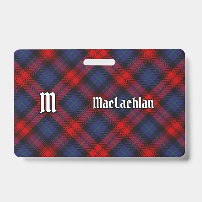 Tarjeta De Identificación Clan MacLachlan Tartan (Parte frontal)