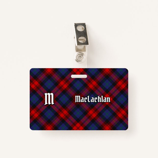 Tarjeta De Identificación Clan MacLachlan Tartan (Anverso con clip)