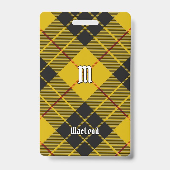 Tarjeta De Identificación Clan Macleod de Lewis Tartán (Front)