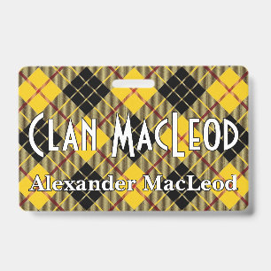 Tarjeta De Identificación Clan MacLeod de Lewis Tartán Snappy