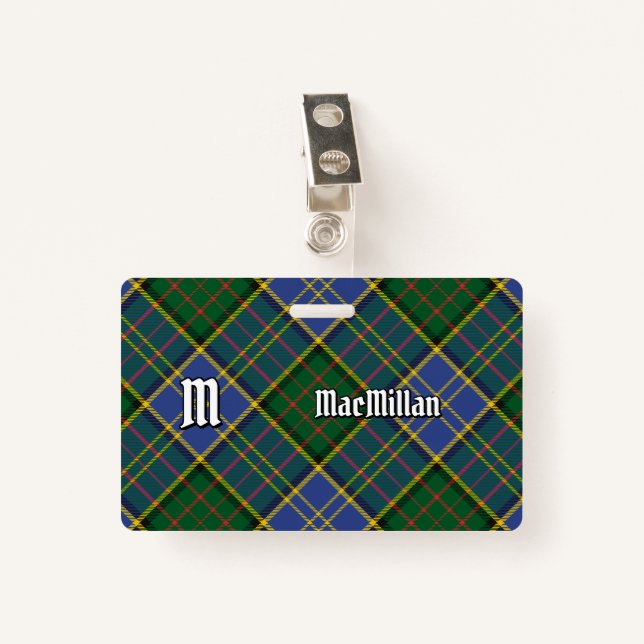 Tarjeta De Identificación Clan MacMillan Hunting Tartán (Anverso con clip)
