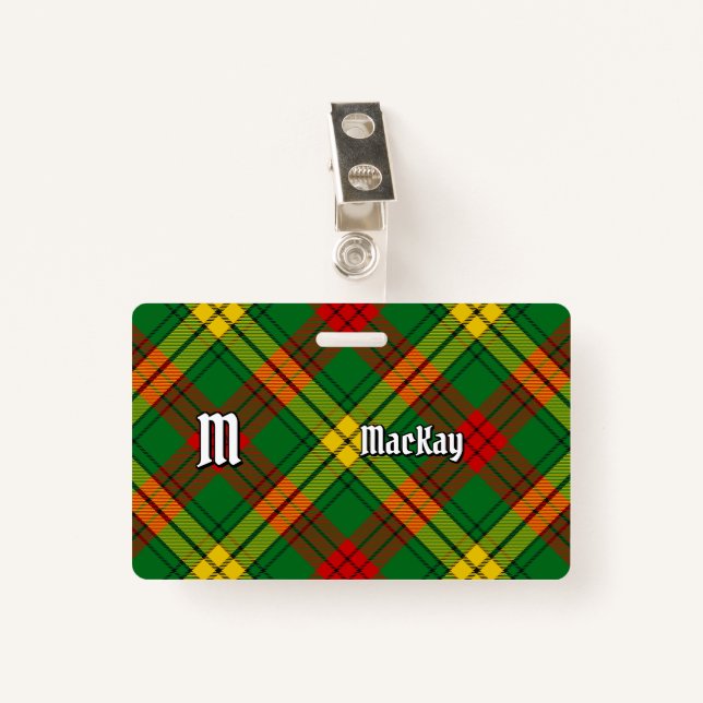 Tarjeta De Identificación Clan MacMillan Tartan (Anverso con clip)