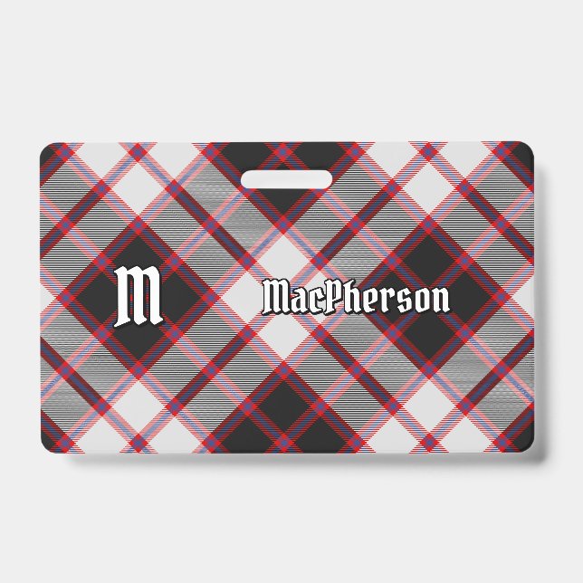 Tarjeta De Identificación Clan MacPherson Hunting Tartan (Anverso)