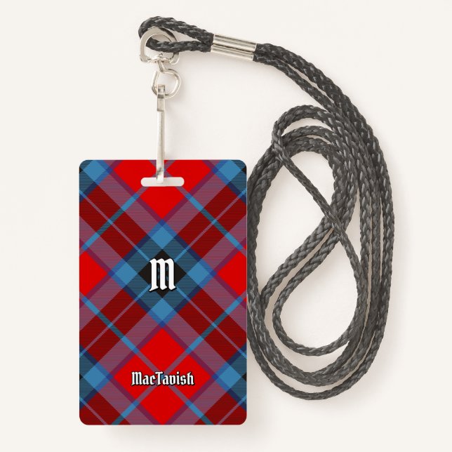 Tarjeta De Identificación Clan MacTavish Tartan (Anverso son cordón)