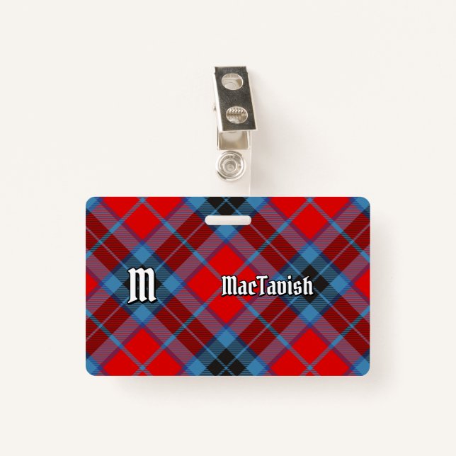 Tarjeta De Identificación Clan MacTavish Tartan (Anverso con clip)