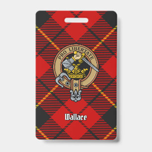 Tarjeta De Identificación Clan Wallace Escudo por Tartán