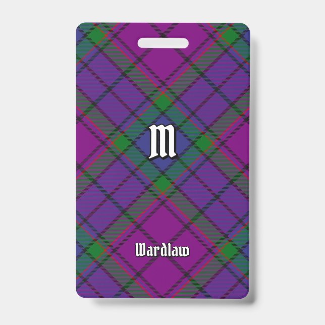 Tarjeta De Identificación Clan Wardlaw Tartan (Parte frontal)