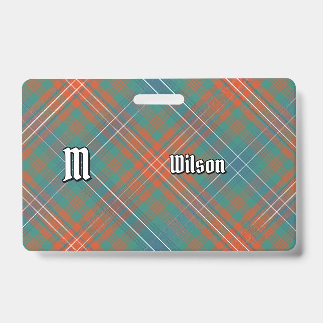 Tarjeta De Identificación Clan Wilson Ancient Tartán (Anverso)
