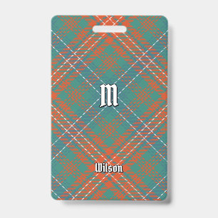 Tarjeta De Identificación Clan Wilson Ancient Tartán