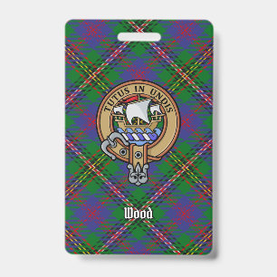 Tarjeta De Identificación Clan Wood Crest sobre Tartán
