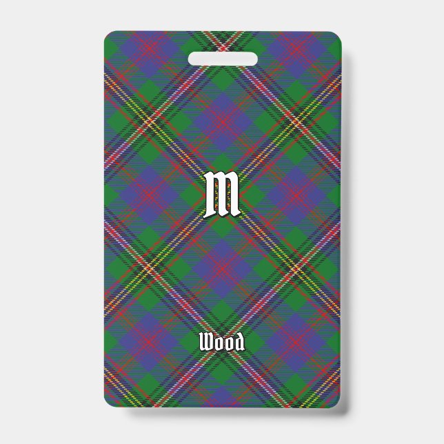 Tarjeta De Identificación Clan Wood Tartan (Parte frontal)