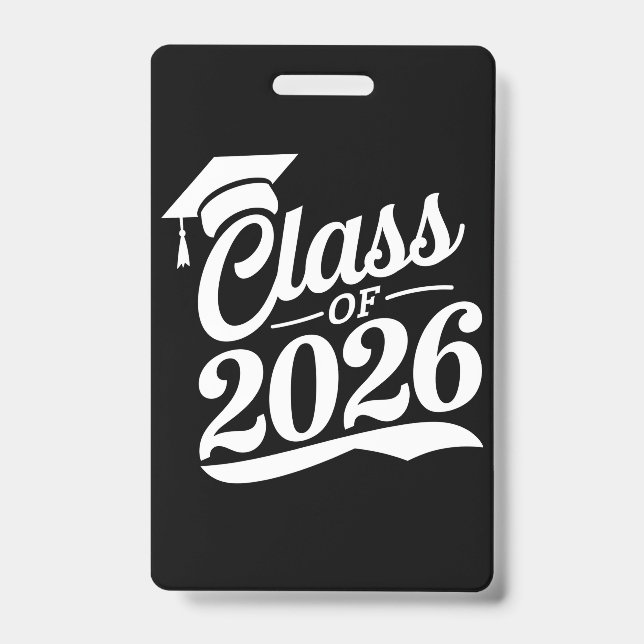Tarjeta De Identificación Clase De Graduación Orgullosa De 2026 (Parte frontal)