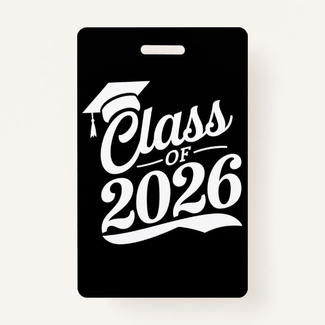 Tarjeta De Identificación Clase De Graduación Orgullosa De 2026 (Anverso)