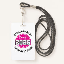 Clase de nombre de graduado rosado 2025