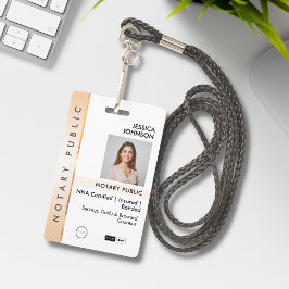 Tarjeta De Identificación Clase Profesional Notaría Fotográfica Melocotón y 