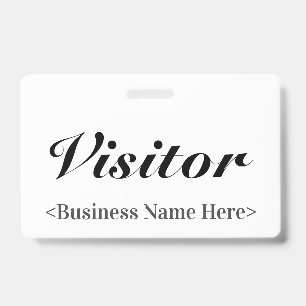 Tarjeta De Identificación Clásico distintivo "visitante"
