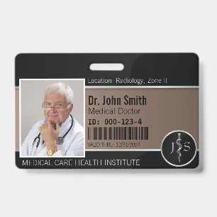 Tarjeta De Identificación Clásico Rod Médico de Asclepius Silver ID