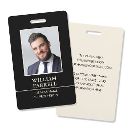 Tarjeta De Identificación Classic Professional ID Black Ivory Security