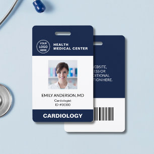 Tarjeta De Identificación Clínica hospitalaria Médico Código de barras para