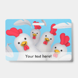 Tarjeta De Identificación Clipart de gallina feliz