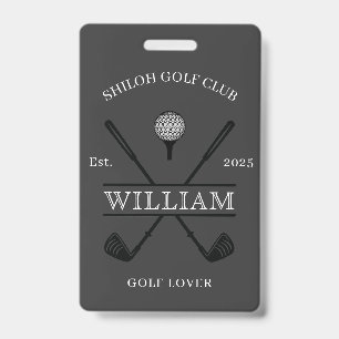 Tarjeta De Identificación Club Cruzado Amante del Golf