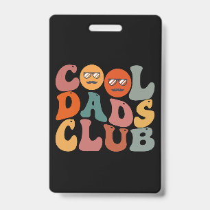 Tarjeta De Identificación Club de Padres Geniales Papá Día del Padre Retro G