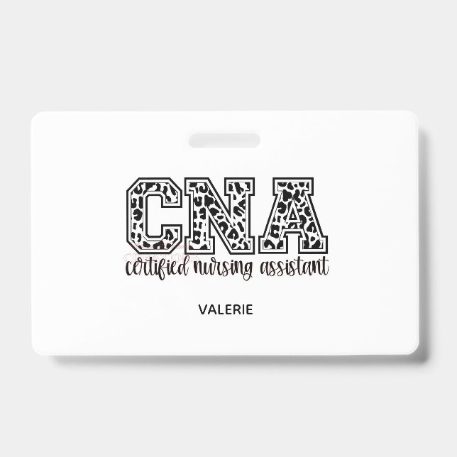 Tarjeta De Identificación CNA Name Badge (Parte frontal)