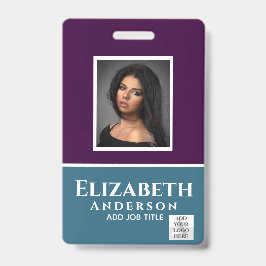 Tarjeta De Identificación Código de barras de exploración QR con el nombre d