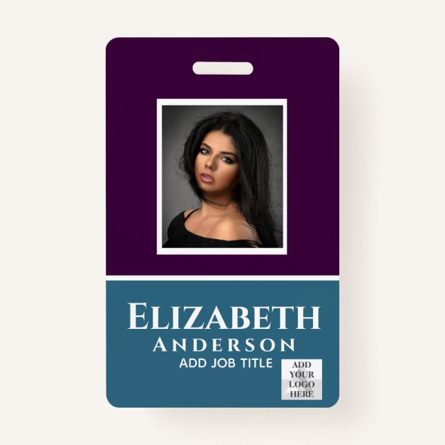 Tarjeta De Identificación Código de barras de exploración QR con el nombre d (Anverso)