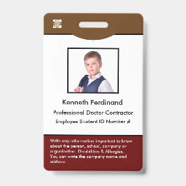 Tarjeta De Identificación Código de barras de identificación de identificaci