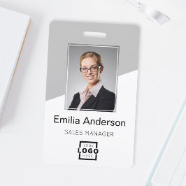 Tarjeta De Identificación Código de barras de logotipo de la empresa persona