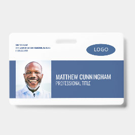 Tarjeta De Identificación Código de barras de nombre de empleado del logotip