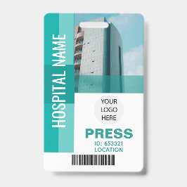 Tarjeta De Identificación Código de barras de prensa moderno, ID de logotipo