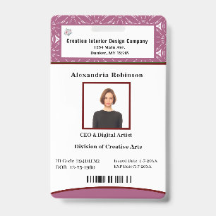 Tarjeta De Identificación Código de barras del logotipo de identificación de