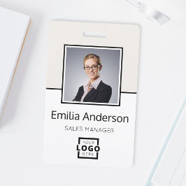 Tarjeta De Identificación Código de barras del logotipo de la empresa person