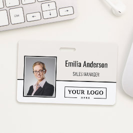 Tarjeta De Identificación Código de barras del logotipo de la empresa person