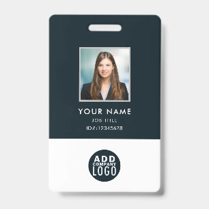 Tarjeta De Identificación Código de barras del logotipo de la placa de ident