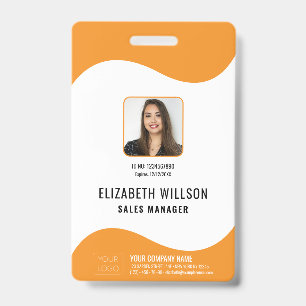 Tarjeta De Identificación Código de barras personalizado, logotipo, nombre, 
