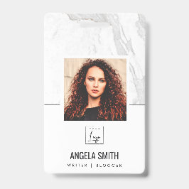 TARJETA DE IDENTIFICACIÓN CÓDIGO DE BARRIO DE FOTOS DE EMPLEADOS DE MÁRMOL G