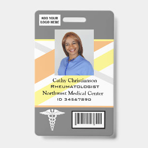 Tarjeta De Identificación Código de escáner de insignia de nombre de médico