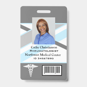 Tarjeta De Identificación Código de escáner de insignia de nombre de médico