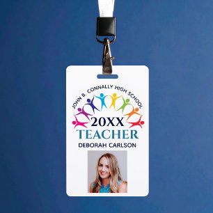 Tarjeta De Identificación Código de la Escuela de Personalizados Cuidados de