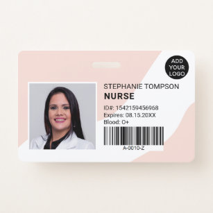 Tarjeta De Identificación código del logotipo de la enfermera profesional ro