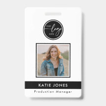 Código QR Blanco Negro Logotipo Personalizado ID d